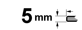 5 mm face thickness 