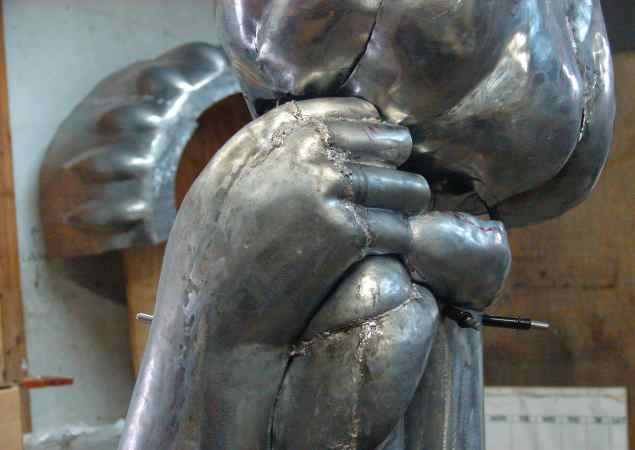 Checking fit on fingers and flag