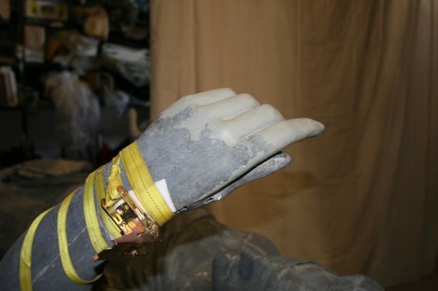 Left hand of Justice Statue
